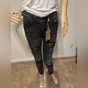 Juniors True Craft demin skinny leg black jeans size 3 new.